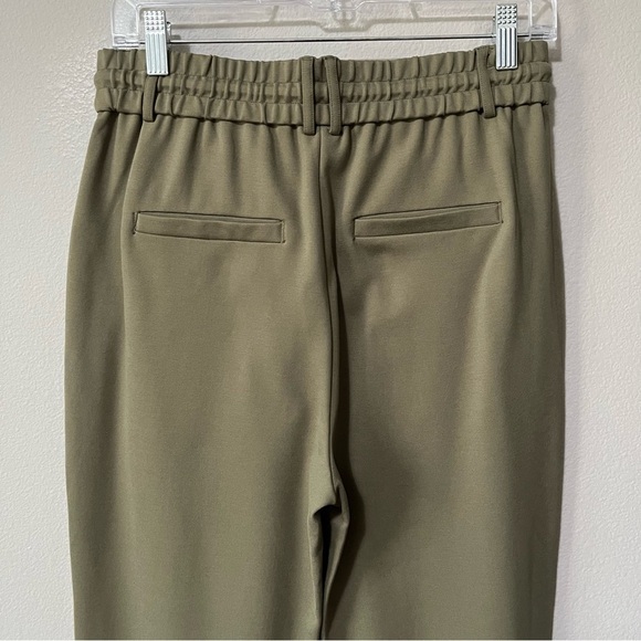 Halara Flex Midrise Drawstring Side Pocket Ankle Length Work Tapered Pant Green - Picture 12 of 15